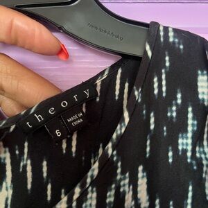 Theory Stretch Satin  Abstract Print Mini Dress